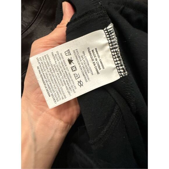 Nike Black Cotton Blend Fleece Tapered Joggers Zipper Ankle Sweatpants Small - Picture 5 of 6